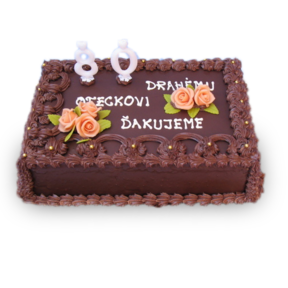 Narodeninová torta č.126Počet porcií 24-32 ks CENA: 80 €
