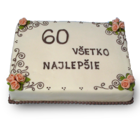 Narodeninová torta č.131 Počet porcií 48-62 ks CENA: 250 €