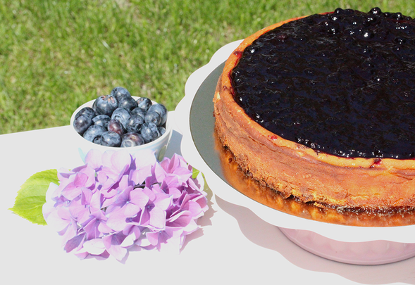 Ovocný cheescake čučoriedkový