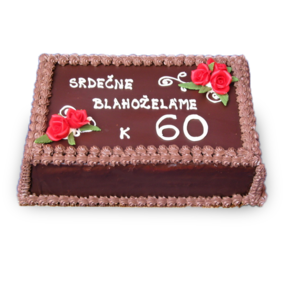 Torta k narodeninám č.125 Počet porcií 24-32 ks CENA: 100 €